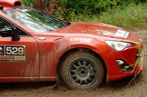 Eric Bailey / Jordan Rock Scion FR-S slides to a stop on SS1, Steamboat I.