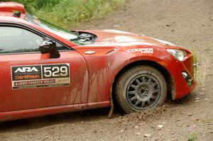 Eric Bailey / Jordan Rock Scion FR-S slides to a stop on SS1, Steamboat I.