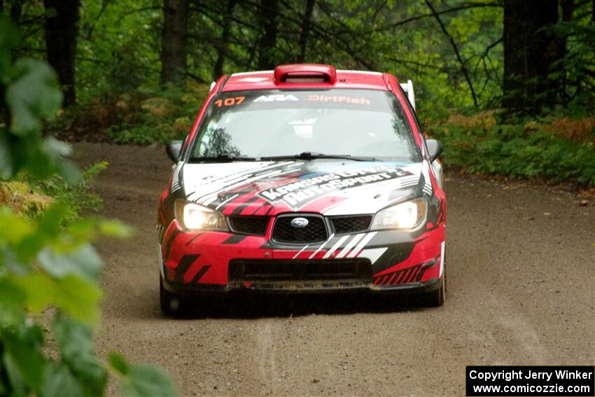 Dan Colburn / Cameron Case Subaru Impreza on SS1, Steamboat I.