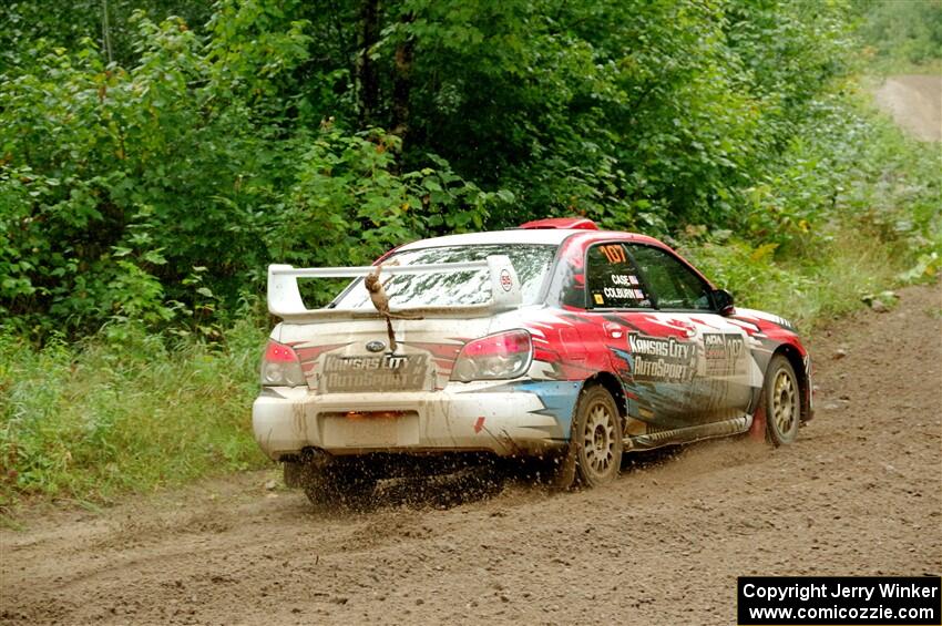 Dan Colburn / Cameron Case Subaru Impreza on SS1, Steamboat I.