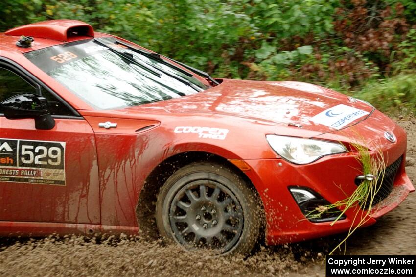 Eric Bailey / Jordan Rock Scion FR-S slides to a stop on SS1, Steamboat I.