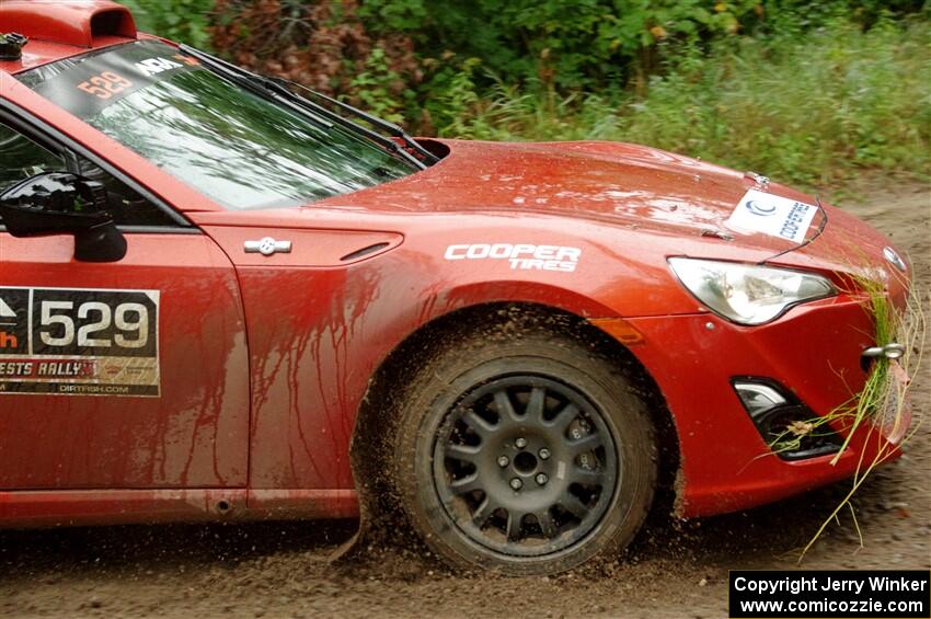 Eric Bailey / Jordan Rock Scion FR-S slides to a stop on SS1, Steamboat I.