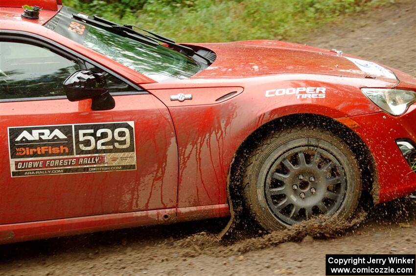 Eric Bailey / Jordan Rock Scion FR-S slides to a stop on SS1, Steamboat I.