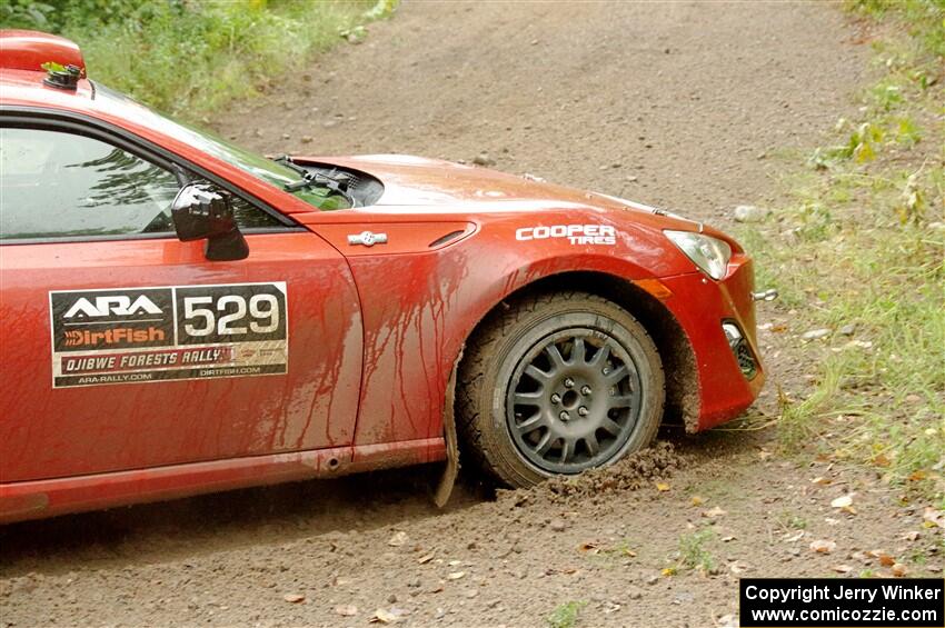 Eric Bailey / Jordan Rock Scion FR-S slides to a stop on SS1, Steamboat I.