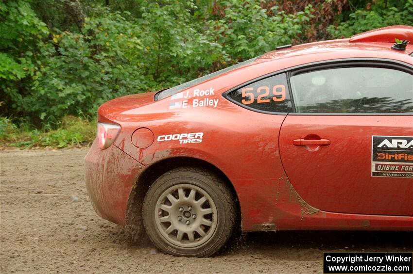 Eric Bailey / Jordan Rock Scion FR-S slides to a stop on SS1, Steamboat I.