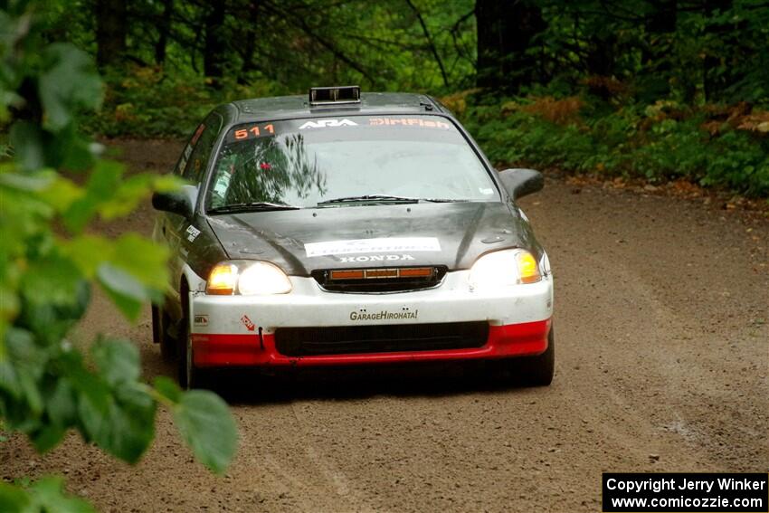 Jake Burke / Eric Schlee Honda Civic on SS1, Steamboat I.