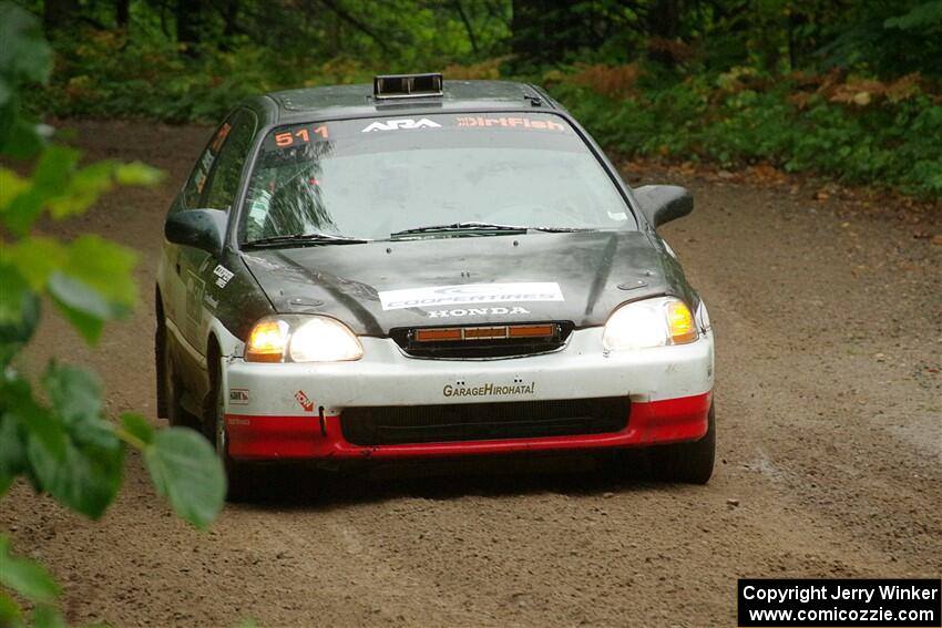 Jake Burke / Eric Schlee Honda Civic on SS1, Steamboat I.