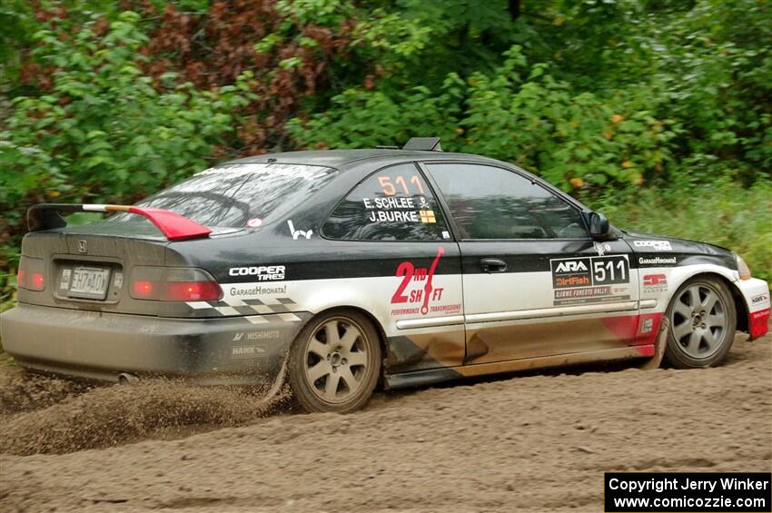 Jake Burke / Eric Schlee Honda Civic on SS1, Steamboat I.