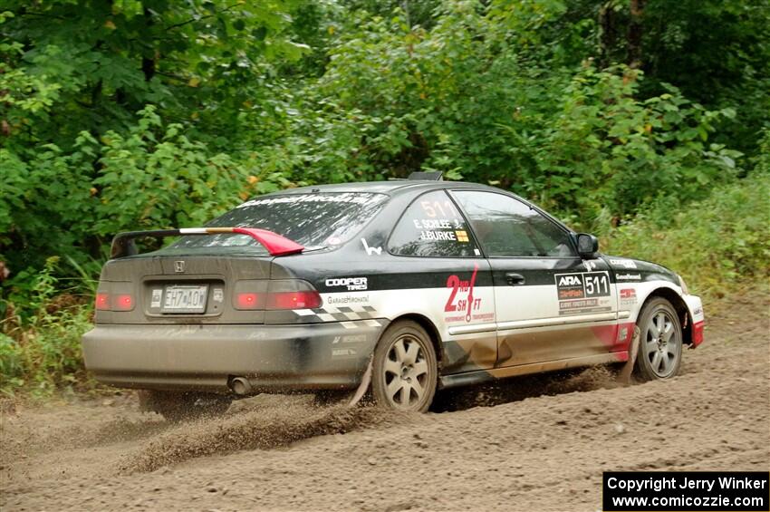 Jake Burke / Eric Schlee Honda Civic on SS1, Steamboat I.