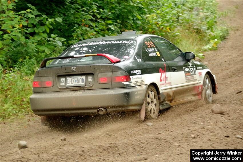 Jake Burke / Eric Schlee Honda Civic on SS1, Steamboat I.