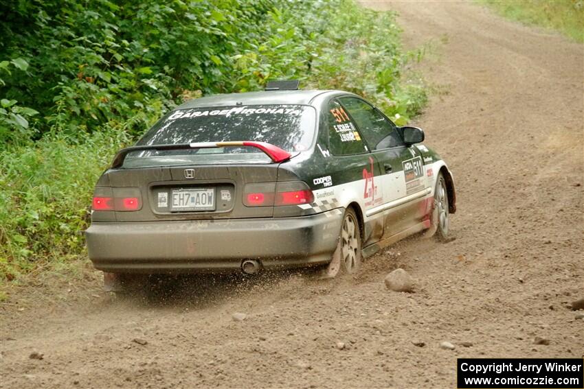 Jake Burke / Eric Schlee Honda Civic on SS1, Steamboat I.