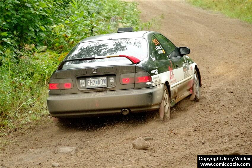 Jake Burke / Eric Schlee Honda Civic on SS1, Steamboat I.