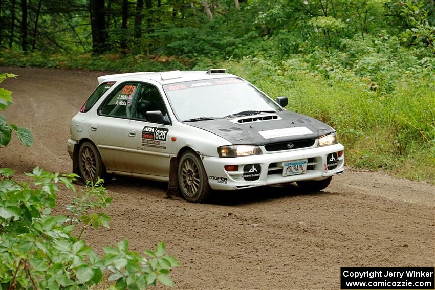 Aidan Hicks / John Hicks Subaru Impreza Wagon on SS1, Steamboat I.