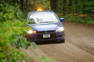 The '0' car, a Mitshibishi Lancer GTS, on SS5, Steamboat II.