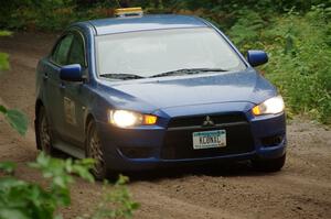 The '0' car, a Mitshibishi Lancer GTS, on SS5, Steamboat II.