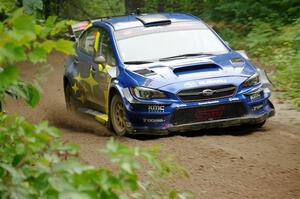 Travis Pastrana / Rhianon Gelsomino Subaru WRX STi on SS5, Steamboat II.