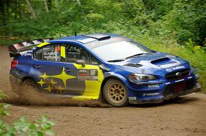 Travis Pastrana / Rhianon Gelsomino Subaru WRX STi on SS5, Steamboat II.