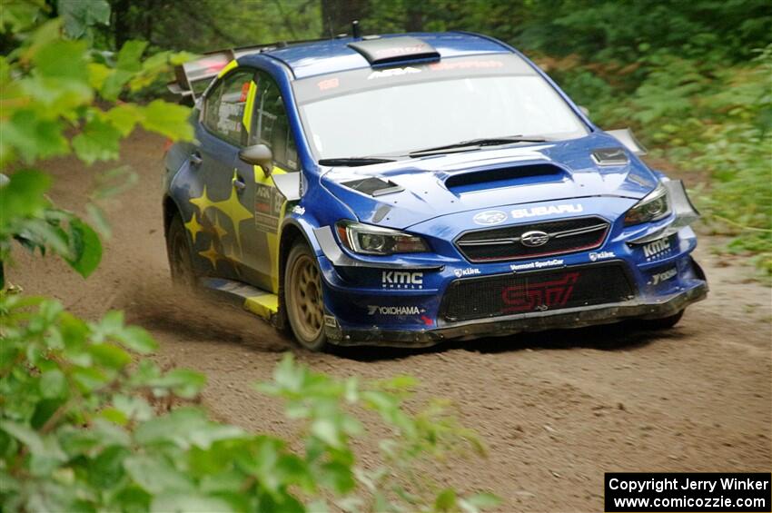 Travis Pastrana / Rhianon Gelsomino Subaru WRX STi on SS5, Steamboat II.