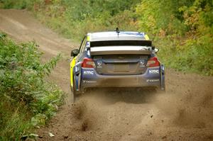 Travis Pastrana / Rhianon Gelsomino Subaru WRX STi on SS5, Steamboat II.