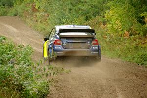 Travis Pastrana / Rhianon Gelsomino Subaru WRX STi on SS5, Steamboat II.