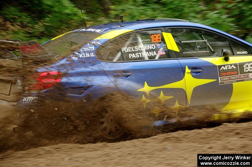 Travis Pastrana / Rhianon Gelsomino Subaru WRX STi on SS5, Steamboat II.