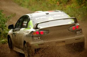 Eamon Fallon / Ozgur Simsek Mitsubishi Lancer Evo X on SS5, Steamboat II.