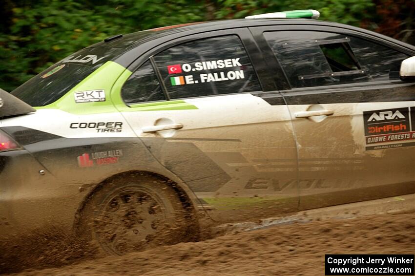 Eamon Fallon / Ozgur Simsek Mitsubishi Lancer Evo X on SS5, Steamboat II.