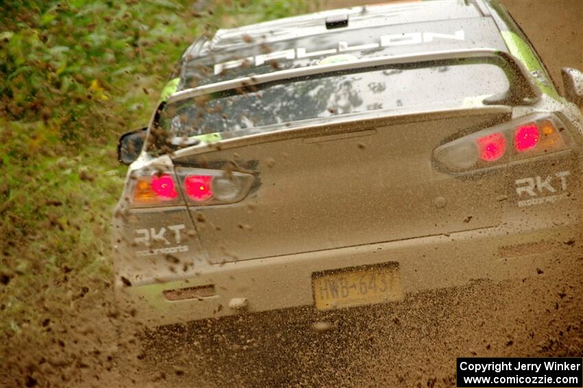 Eamon Fallon / Ozgur Simsek Mitsubishi Lancer Evo X on SS5, Steamboat II.