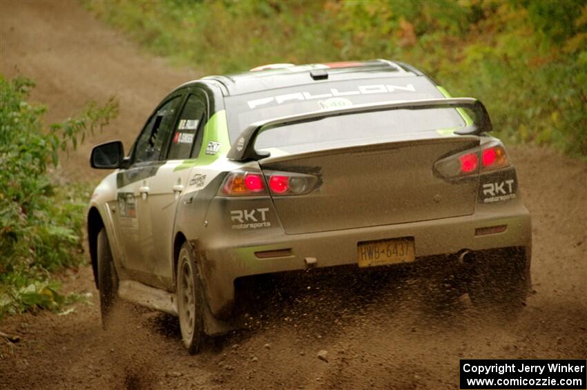 Eamon Fallon / Ozgur Simsek Mitsubishi Lancer Evo X on SS5, Steamboat II.