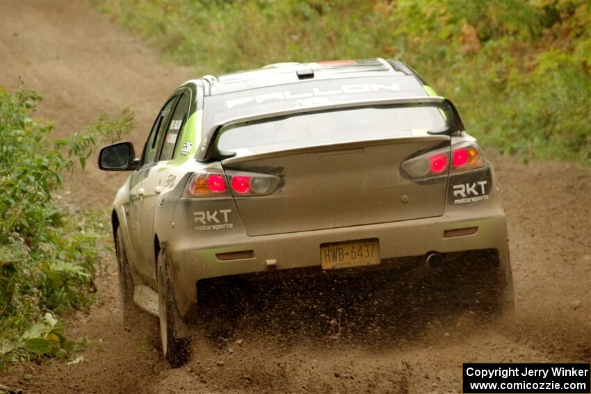 Eamon Fallon / Ozgur Simsek Mitsubishi Lancer Evo X on SS5, Steamboat II.