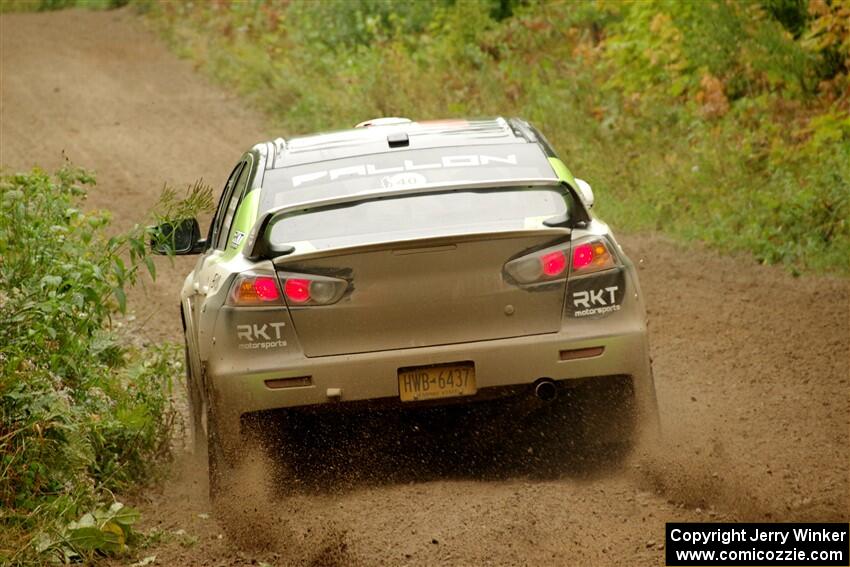 Eamon Fallon / Ozgur Simsek Mitsubishi Lancer Evo X on SS5, Steamboat II.