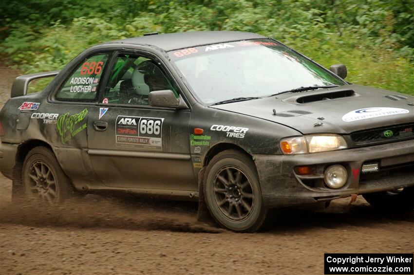 Jordan Locher / Tom Addison Subaru Impreza 2.5RS on SS5, Steamboat II.