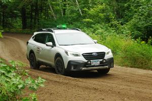 A Subaru Outback sweeps SS5, Steamboat II.