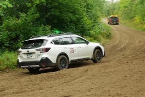 A Subaru Outback sweeps SS5, Steamboat II.