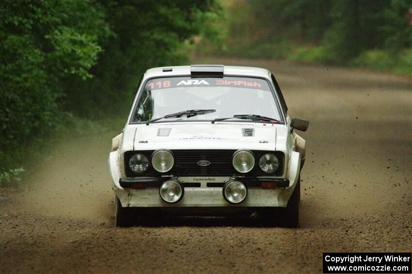 John Hill / Rebecca Ruston Ford Escort Mk II on SS8, Refuge II.