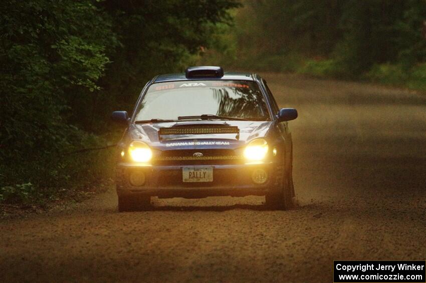 Jeff Timpe / Joe Patava Subaru WRX on SS8, Refuge II.