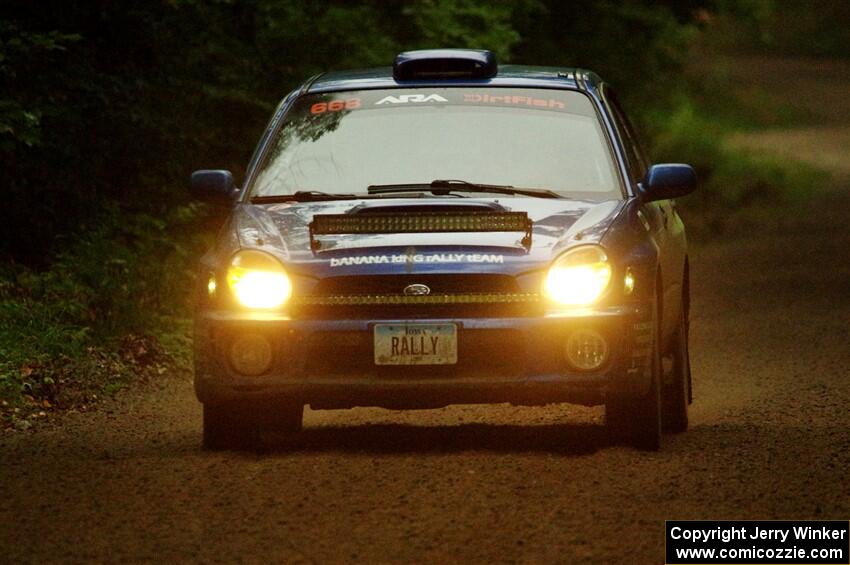 Jeff Timpe / Joe Patava Subaru WRX on SS8, Refuge II.