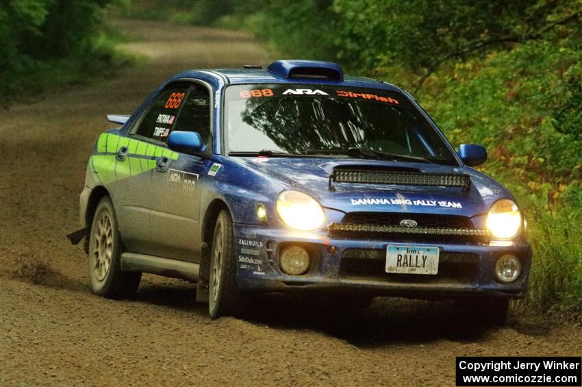 Jeff Timpe / Joe Patava Subaru WRX on SS8, Refuge II.