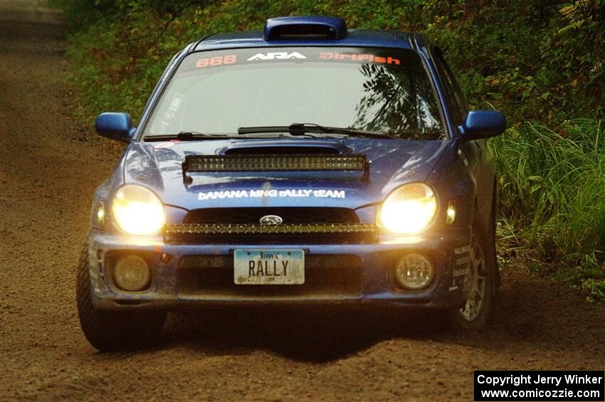 Jeff Timpe / Joe Patava Subaru WRX on SS8, Refuge II.