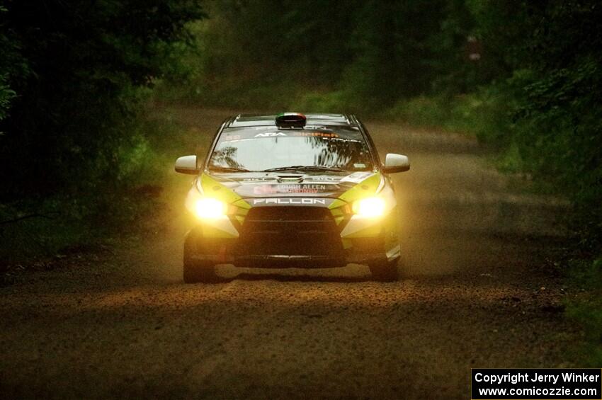 Eamon Fallon / Ozgur Simsek Mitsubishi Lancer Evo X on SS8, Refuge II.