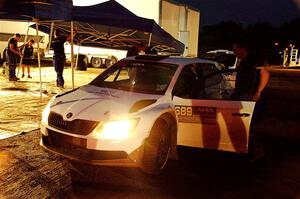 Ryan Booth / Andy Hayes Škoda Fabia after day one on the stages.