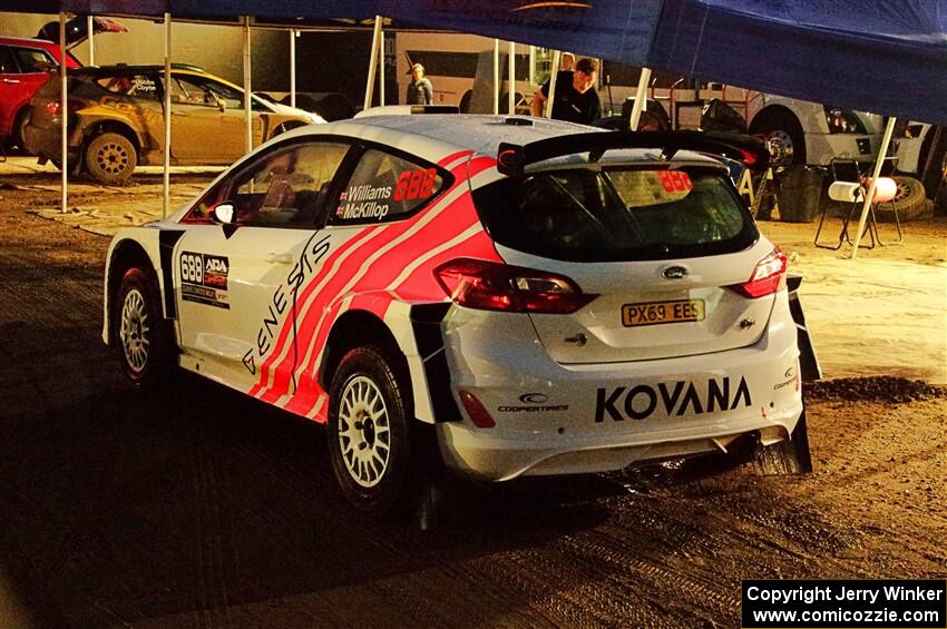 Tom Williams / Hannah McKillop Ford Fiesta R5 after day one on the stages.