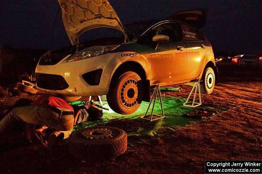 Spencer Sherman / Boyd Smith Ford Fiesta R2 after day one on the stages.