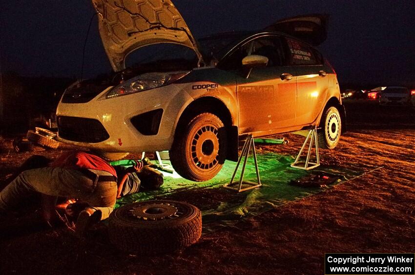 Spencer Sherman / Boyd Smith Ford Fiesta R2 after day one on the stages.