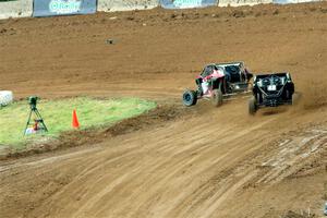 Andy Ives' Polaris RZR and Correy Weller's Can-Am Maverick X3