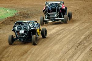 Andy Ives' Polaris RZR and Correy Weller's Can-Am Maverick X3