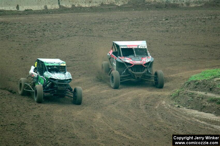 Tyler Remmereid's Polaris RZR and Andy Ives' Polaris RZR