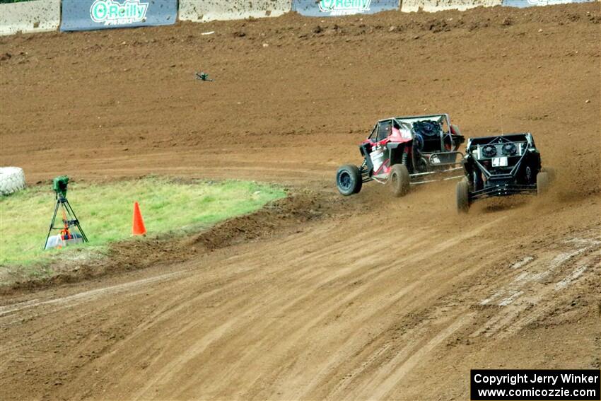 Andy Ives' Polaris RZR and Correy Weller's Can-Am Maverick X3