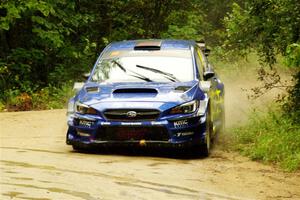 Travis Pastrana / Rhianon Gelsomino Subaru WRX STi on SS9, Height O' Land I.