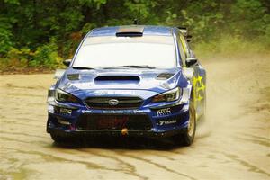 Travis Pastrana / Rhianon Gelsomino Subaru WRX STi on SS9, Height O' Land I.